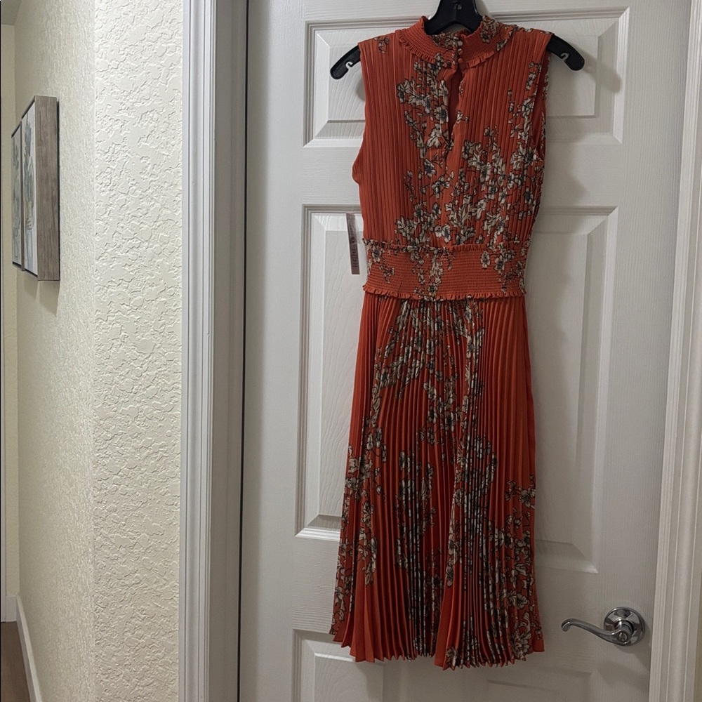 Nanette Lepore NWT Floral Orange Sleeveless Dress - Picture 8 of 10